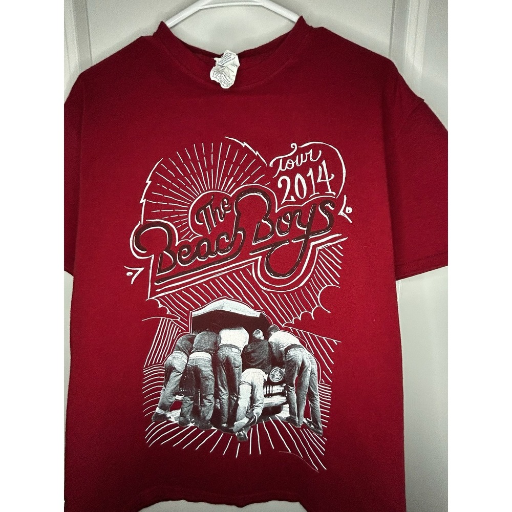 Vintage 2014 "The Beach Boys" Band Double Sided Music Tour T-Shirt - Picture 9 of 11